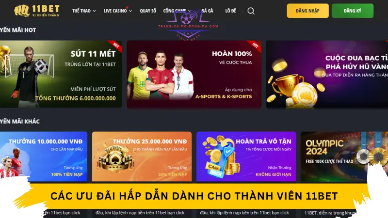 Các ưu đãi hấp dẫn dành cho thành viên 11Bet