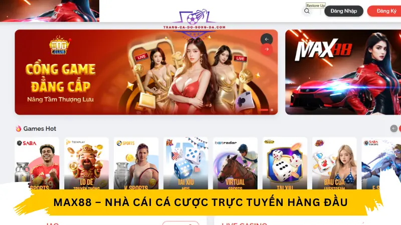 Max88 – Nhà cái cá cược trực tuyến hàng đầu