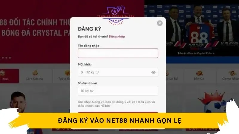 Hướng dẫn đăng ký Net88 