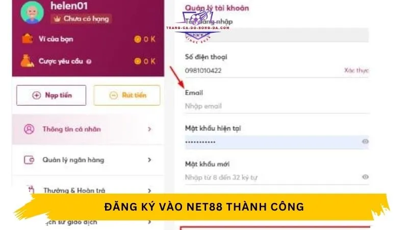 Lưu ý để dăng ký vào Net88 thành công