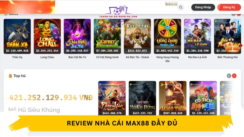 Review nhà cái Max88 đầy đủ qua từng khía cạnh